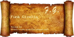 Funk Gizella névjegykártya