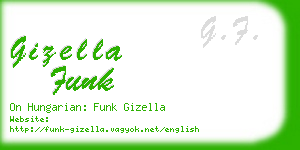 gizella funk business card